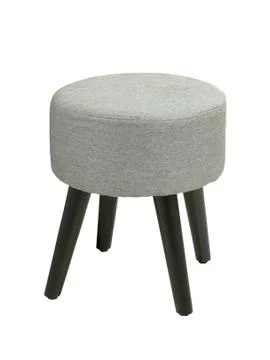 Gray padded stool. Stock Photos