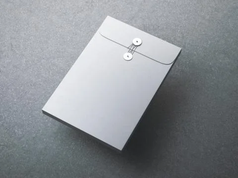 Gray paper folder in modern studio. 3d rendering 스톡 일러스트