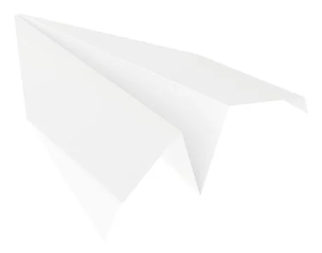 Gray paper plane. Isolated on white background Stock-Illustration