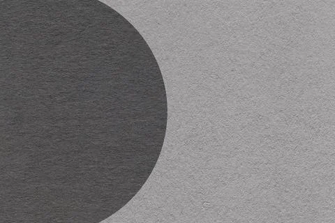 Gray paper texture background with black semicircle and copy space for bann.. Stock Illustration