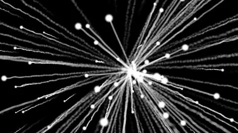 Gray particles fly after being exploded Stock Illustration