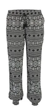 Gray with a pattern harem pants. High cut harem pants. Stock Photos