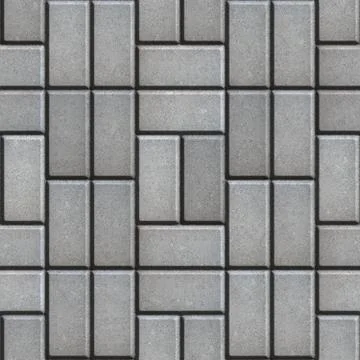Gray Pave Slabs Rectangles Laid out in a Chaotic Manner Stock Illustration