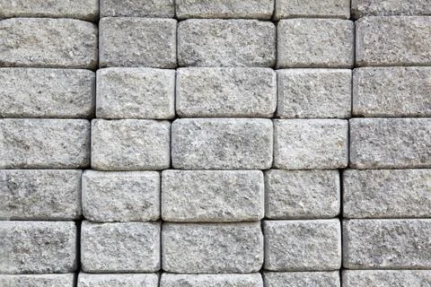 Gray paver wall Stock Photos