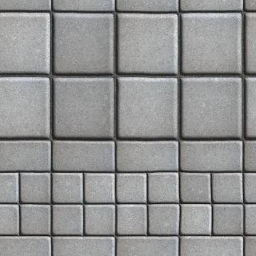 Gray Paving Slabs Lined with Squares of Different Value and Rectangles Stock Illustration
