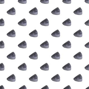 Gray pebble seamless pattern on white background Stock Illustration