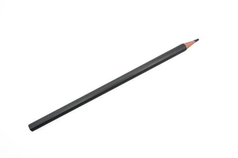 Gray Pencil on White Background Stock Photos