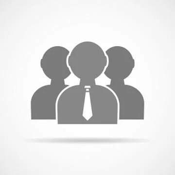 Gray people icon. Vector Illustration. Stock Illustration