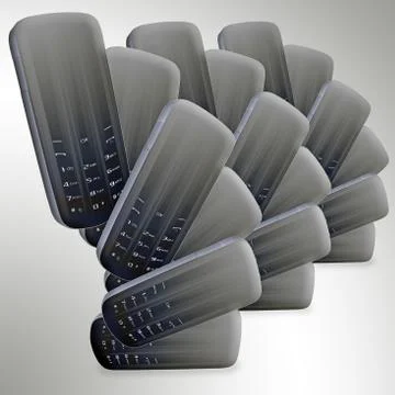 Gray phones Stock Illustration