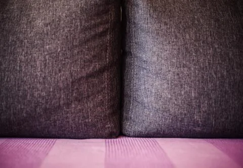 Gray Pillow on Bed 스톡 사진