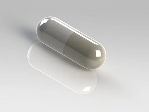 Gray pills Stock Illustration
