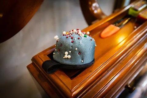 Gray pincushion Stock Photos
