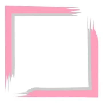 Gray pink frame for postcard, text on white Stockillustratie