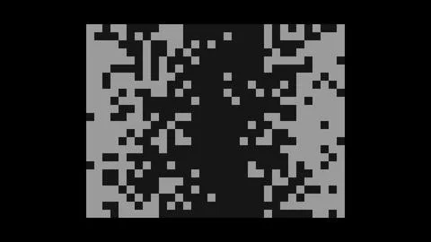 Gray Pixel Mosaic with Dark Central Opening Vector Stockillustratie