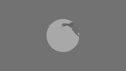 Gray planet earth globe slowly rotating animation Stock-Footage 328303479
