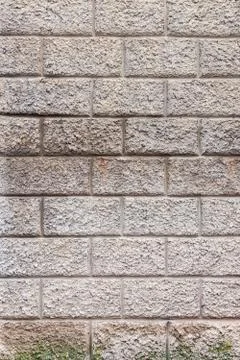 Gray plaster imitating brick wall texture Stock Photos
