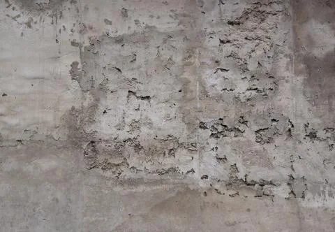 Gray plastered wall. Texture with plaster stains Stock Photos