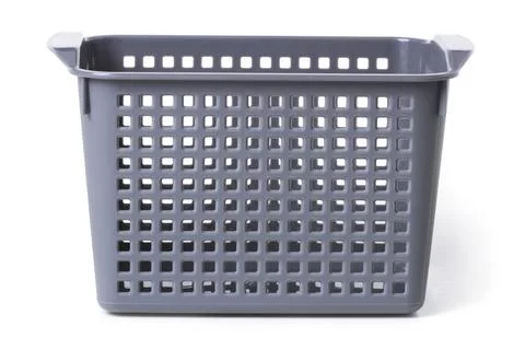 Gray plastic basket Stock Photos