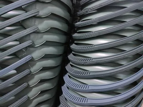 Gray plastic buckets Stock Photos