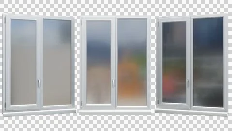Gray plastic euro window on isolated background Stock Illustration
