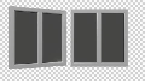 Gray plastic euro window on isolated background Stock Illustration