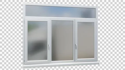 Gray plastic euro window on isolated background Stock Illustration