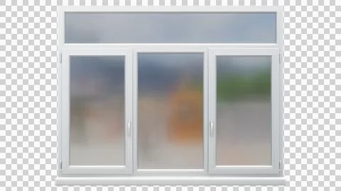 Gray plastic euro window on isolated background Stock Illustration