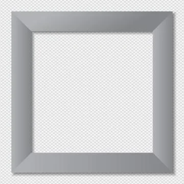 Gray plastic frame for text or image on squared background. Stock Illustration