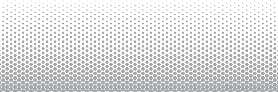 Gray polygon halftone dots effect. Vertical halftone effect. Stock Illustration