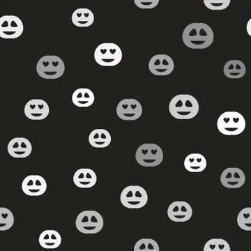 Gray pumpkin pattern. Seamless vector Stock Illustration