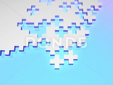 Gray puzzle Stock Illustration