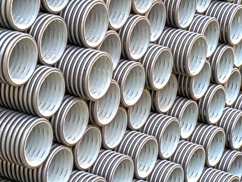 Gray PVC tubes Stock Photos