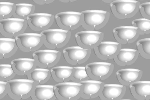 Gray Quarter of Spheres Seamless Pattern 스톡 일러스트