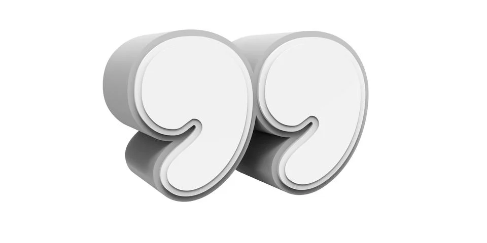 Gray quotation mark Illustrazione stock