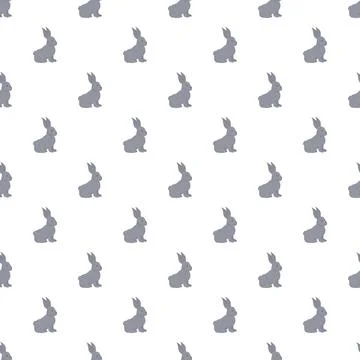 Gray rabbit seamless pattern for animal background イラスト素材