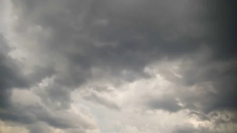 Gray Rain Clouds are Moving in the Sky. TimeLapse Stock Footage 82812380