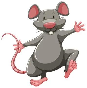 Gray rat Illustrazione stock