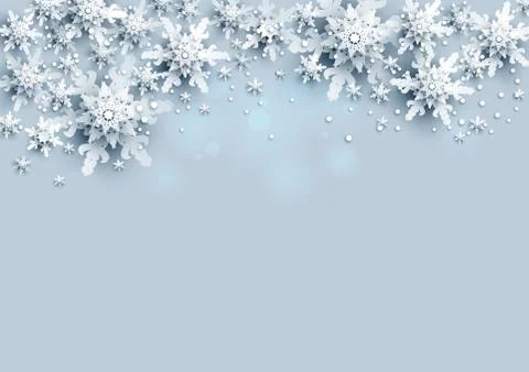 Gray realistic snow card Stock Illustration