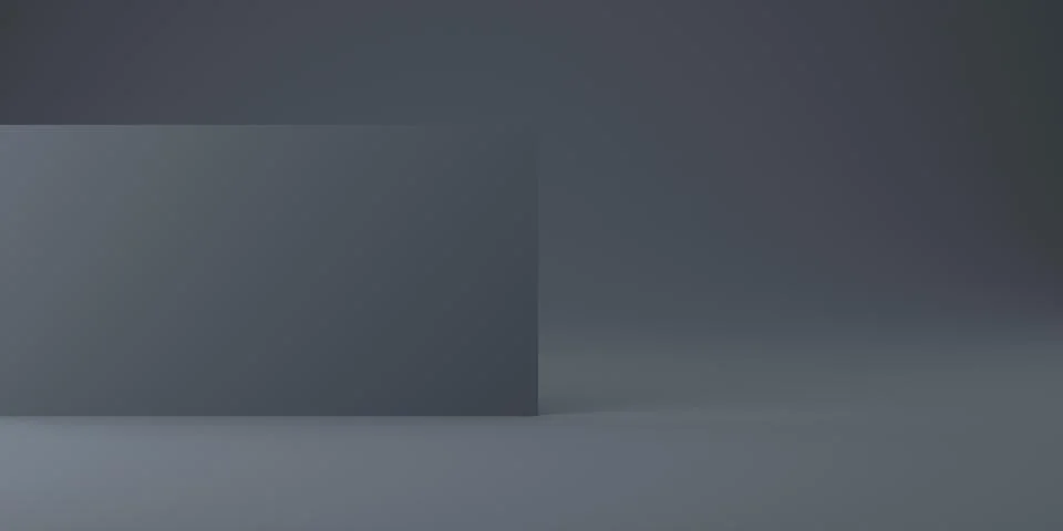 Gray rectangle in a gray room Stock Illustration