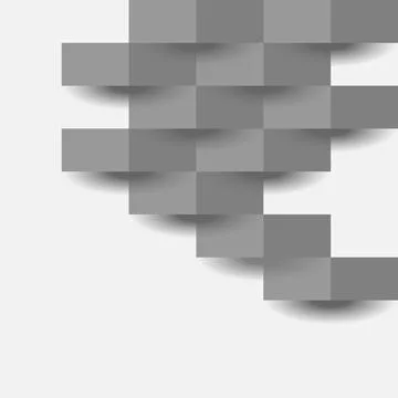 Gray rectangles with shadow on white. Abstract black rectangles with shadow. Stockillustratie
