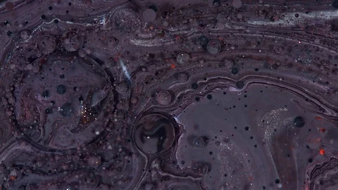 Gray red complex galaxy of cosmic paint colors in motion Stock Footage 108014681