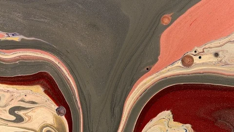 Gray red pink expand galaxy of cosmic paint colors in motion Stock Footage 108014825