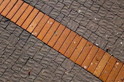 Gray &amp; red tiles background Stock Photos