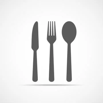 Gray restaurant symbol. Vector illustration Stock Illustration