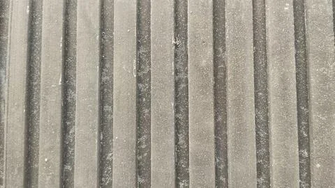 Gray Ribbed Metal Sheet Texture with Vertical Lines Close Up Stock Photos