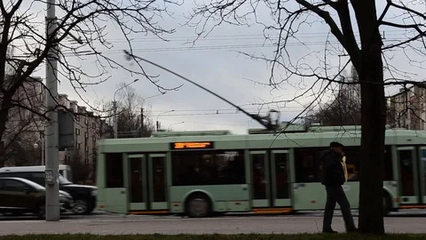 Gray road with transport Stock Footage 103340190