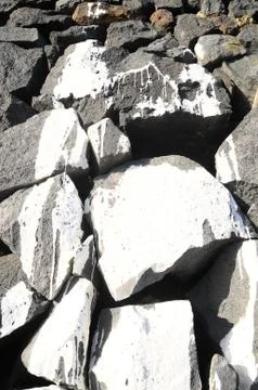 Gray Rock Ancient Wall 스톡 사진