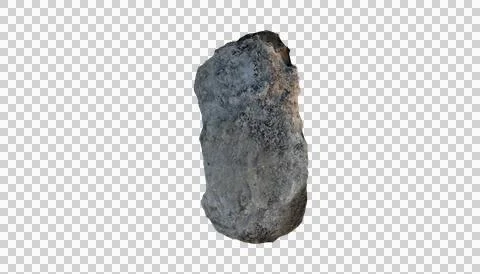 Gray Rock Isolated on White Background Stock Photos