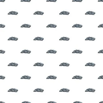 Gray rock piles creating a seamless pattern background Illustrazione stock