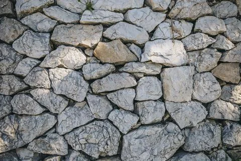 Gray rocks background flat lay pattern wallpaper Stock Photos